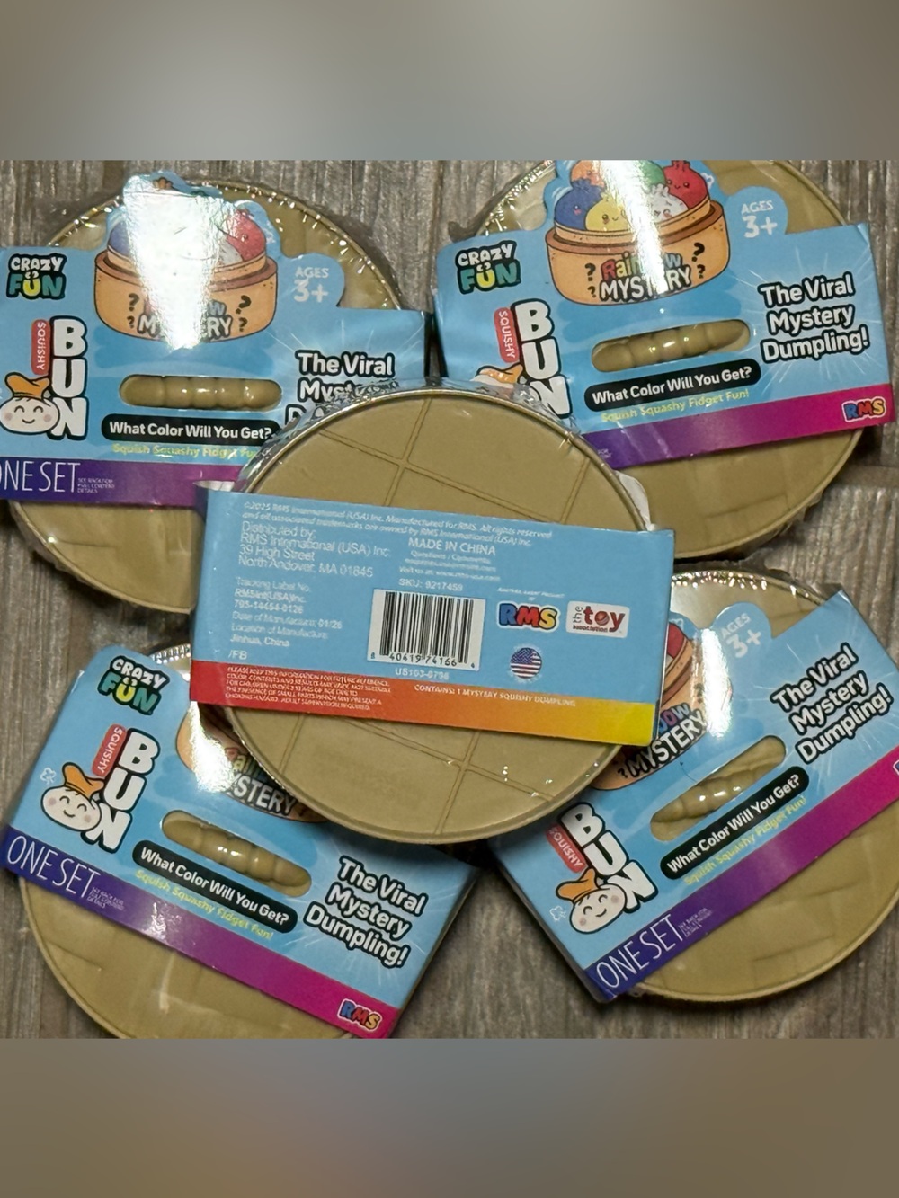 Rainbow Mystery Dumpling Squishy Fidget - Holographic Ribbon Edition all 5 buns - Picture 3 of 4